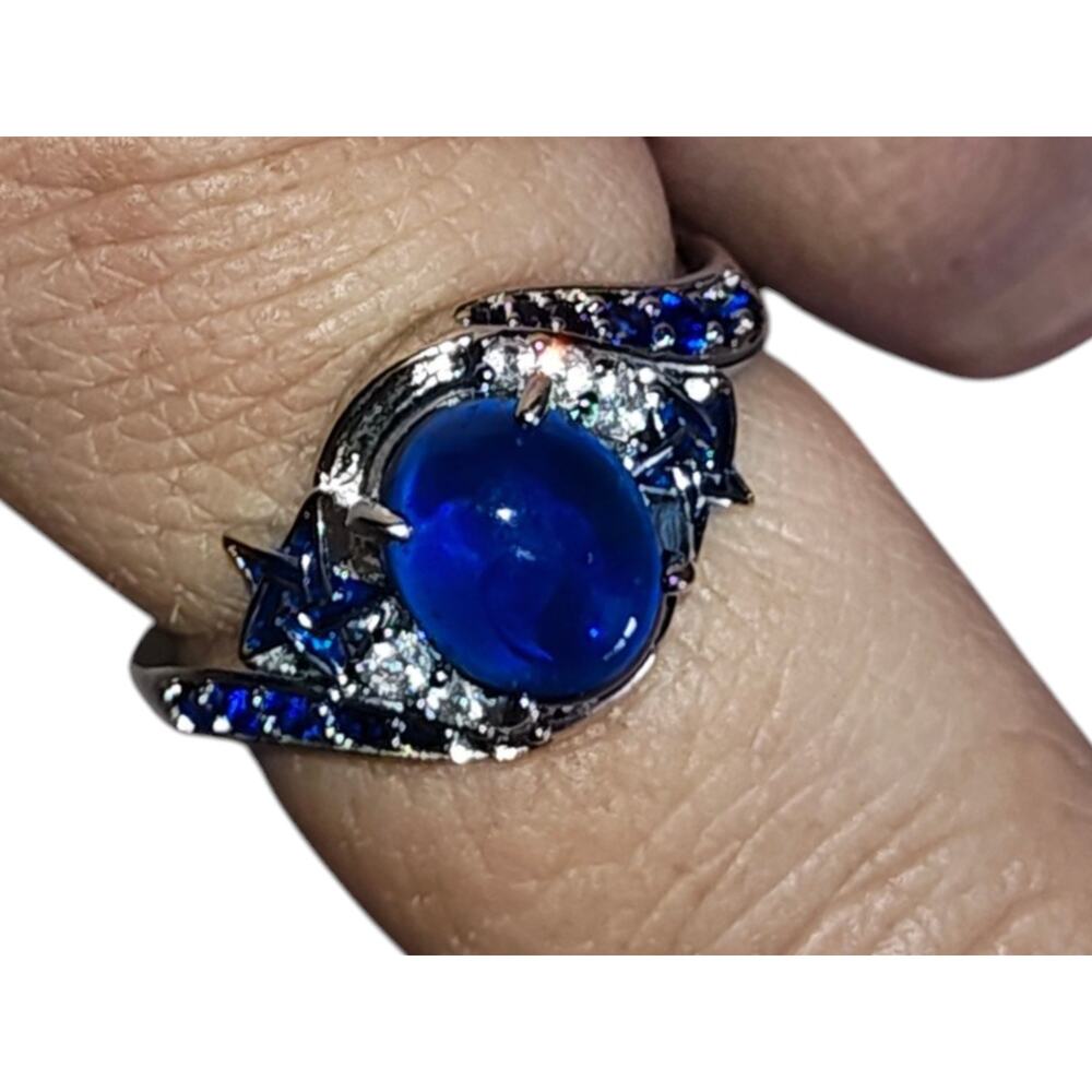 JooJewel star sapphire moon engagement ring Size 10